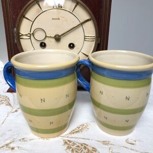 Pfaltzgraff The Secrets of Pistoulet French Stoneware Two Mug Set